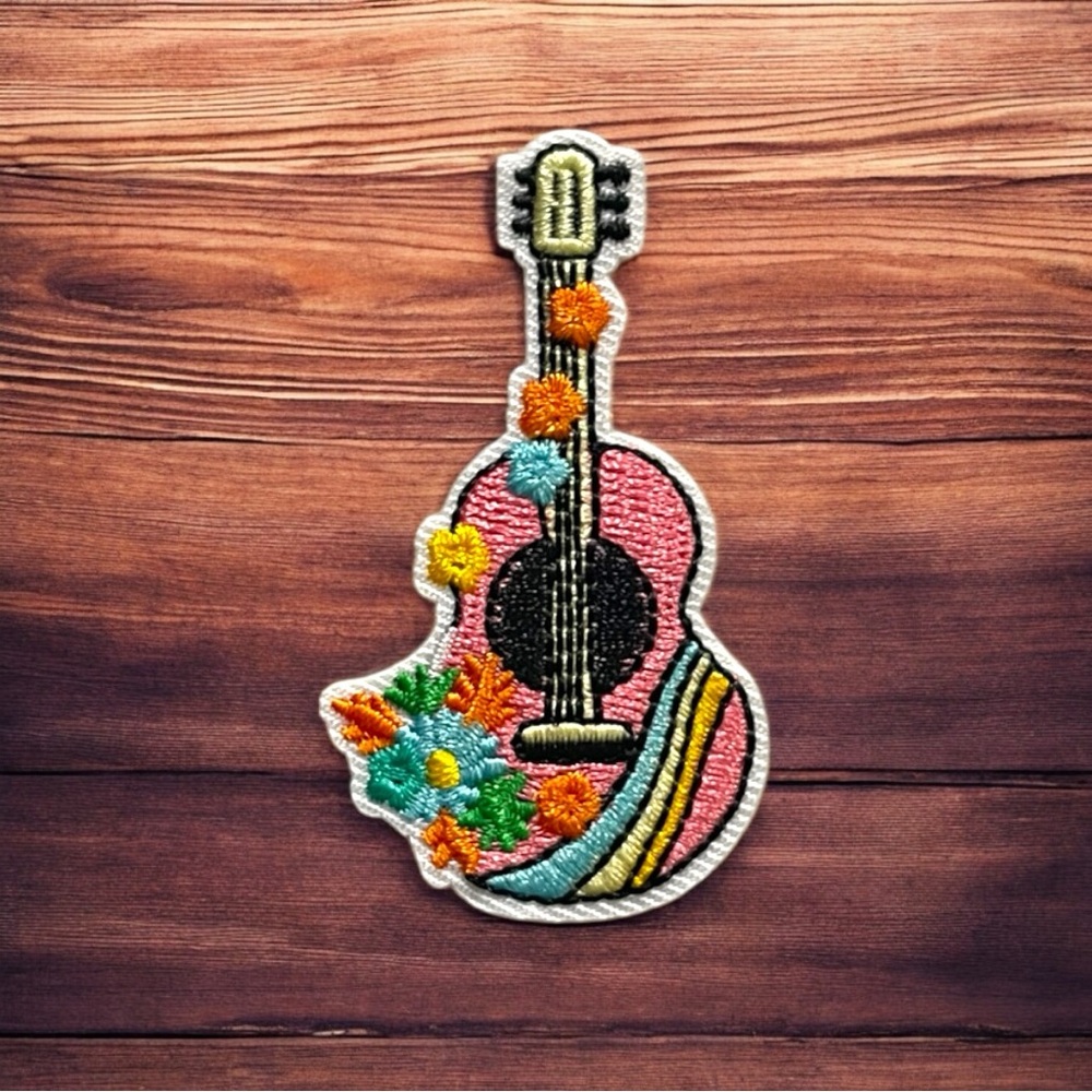 Embroidered Guitar Patch